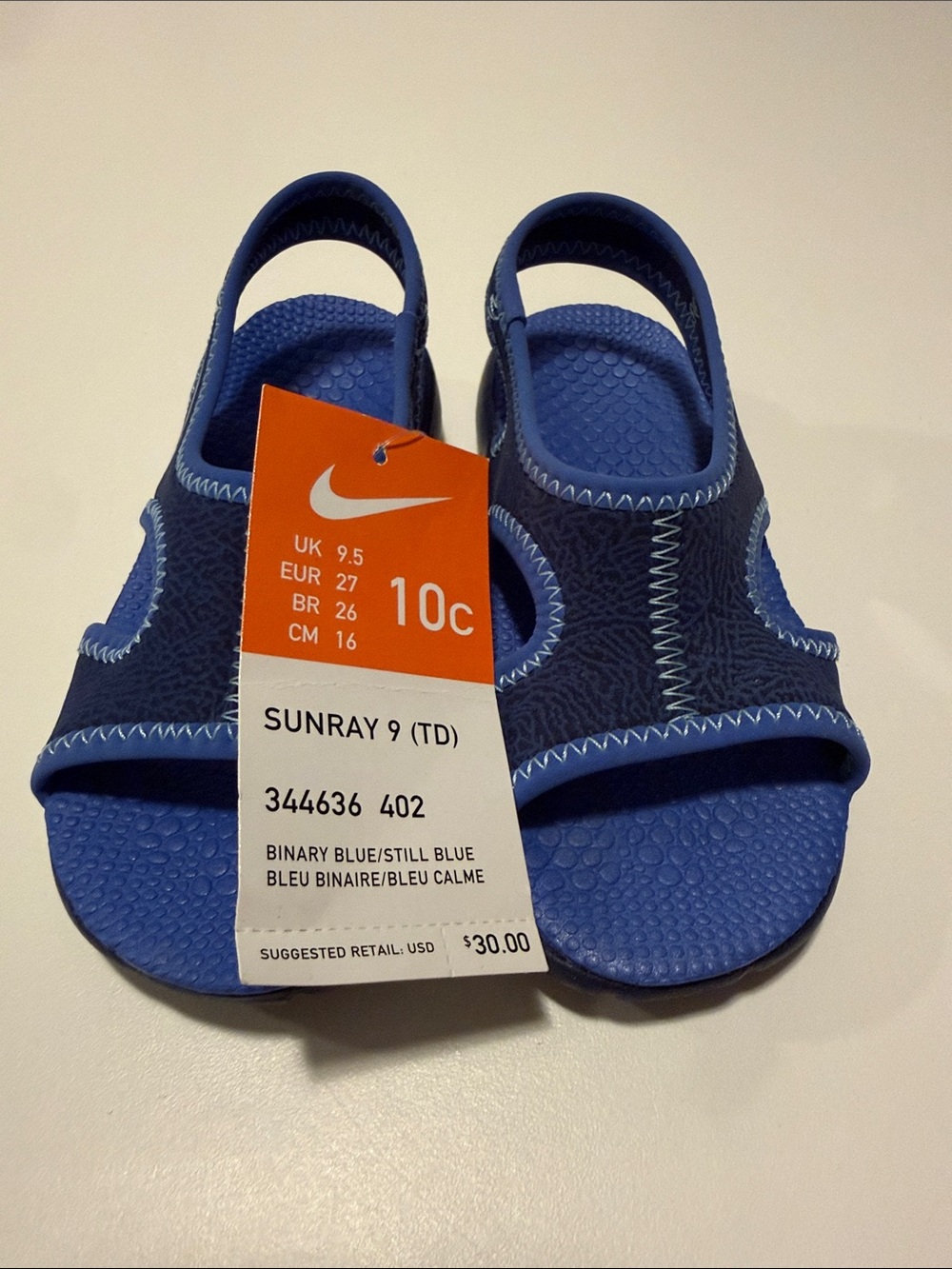 *NWT* Nike Blue Sunray Toddler Sandals—Size 10C
